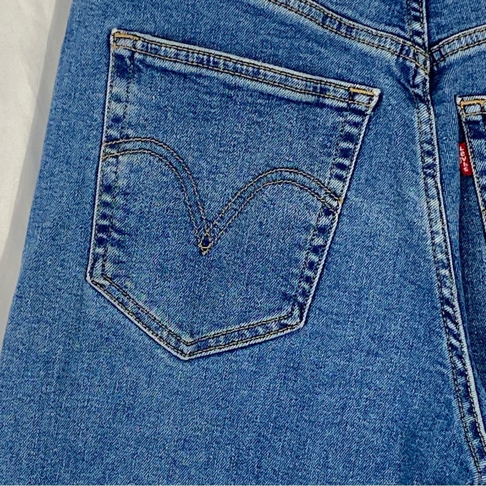 Levi Ribcage Straight Ankle Women’s Blue Denim Jeans Size 29 - Picture 14 of 16